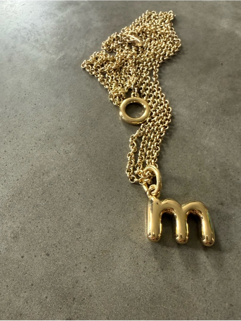 Roxanne Assoulin Gold 'm' Initial Pendant Necklace